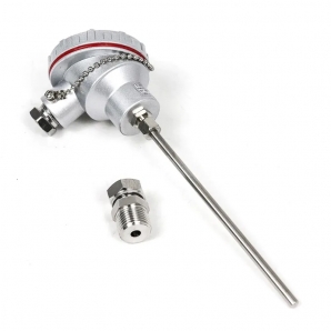 RTD PT100 Temperature Sensor Probe 1/2 NPT Thread Thermocouple Stainless Steel With Terminal Head