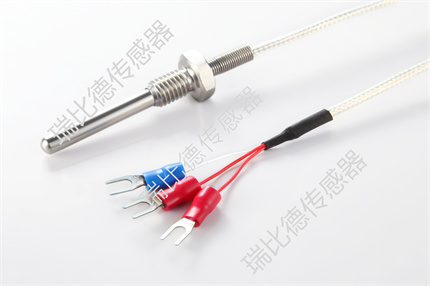 M6/M8/M10K型螺钉PT100/PT1000带簧螺钉偶屏蔽线螺纹安装式感温探头